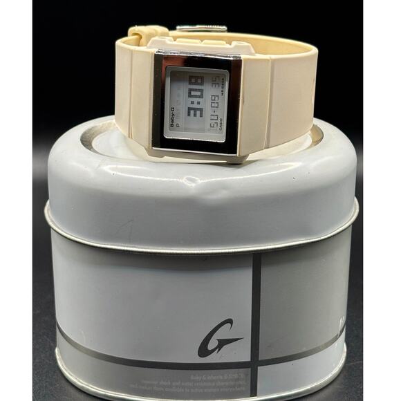 Casio Baby-G BG-2001 Vintage Y2K White Digital Watch 100M